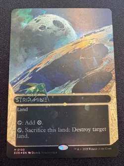 🌈 Strip Mine - Borderless Galaxy FOIL - MTG #130 - Edge Of Eternities NM/M 🌈 - Image 1