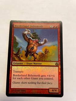 Magic the Gathering MTG Morningtide BORDERLAND BEHEMOTH Foil beautiful Mint look - Image 1