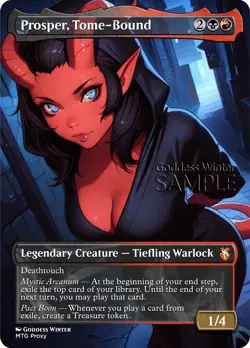 MTG - Prosper, Tome-Bound - Fanart Borderless Style - EDH / Playtest - Image 1