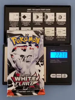 White Flare Booster Pack SUPER HEAVY 22.71 🔥 GOD PACKU 🔥 10 Pokemon Cards - Image 1