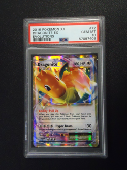 2016 POKEMON Dragonite EX 72/108 XY Evolutions Ultra Rare PSA GEM MINT 10 - Image 1
