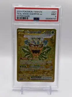 PSA 9 Teal Mask Ogerpon Ex 221/167 2024 Pokemon Twilight Masquerade Hyper Rare - Image 1