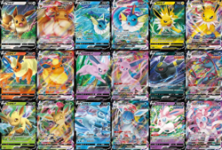 Pokemon TCG S- Chinese Card Eeveelution Set of 16 Full Art Holo Rare NM in stock - Image 1