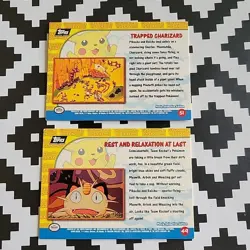Pokemon Topps Pikachu's Vacation Cards '51' & '49'. Good Condition - Image 2