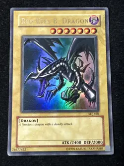 Red Eyes Black Dragon Card SDJ-001 Holo Yugioh TCG Starter Deck Joey MP A1 - Image 1