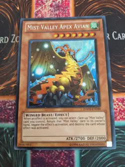 Yugioh Mist Valley Apex Avian HA02-EN049 Secret Rare Unlimited Near Mint - Image 1