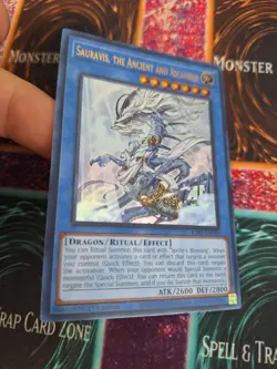Yugioh Sauravis, the Ancient and Ascended RA02-EN019 Ultra Rare 1st Edition NM - Image 2