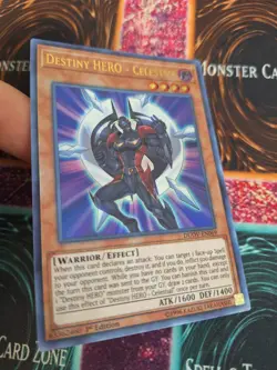 Yugioh Destiny HERO - Celestial DUOV-EN069 Ultra Rare 1st Edition Near Mint - Image 2