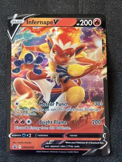Pokemon SWSH Promo Jumbo Infernape v TCG Card - Image 1