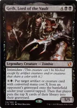 114/302 GETH, LORD OF THE VAULT MYTHIC COMMANDER 2019 MTG CARD - Image 1