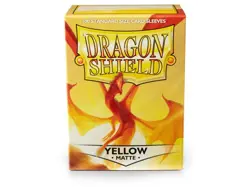 Dragon Shield - Matte Sleeves 100 Box - CCG Card Deck - Yellow - AT011014 - Image 1