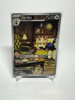 Herdier 155/086 IR 2025 Pokemon White Flare Illustration Rare Trading Card - Image 1