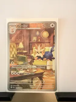 Herdier 155/086 IR 2025 Pokemon White Flare Illustration Rare Trading Card - Image 1