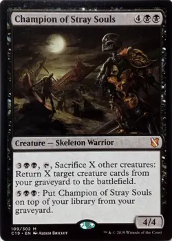 109/302 CHAMPION OF STRAY SOULS MYTHIC COMMANDER 2019 MTG CARD - Image 1