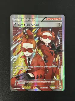 FREE SHIPPING: Team Flare Grunt Full Art Trainer Alternate Art Pokemon Card LP+ - Image 1