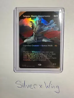 Taigam, Master Opportunist Borderless Foil x1, MTG, Tarkir: Dragonstorm, TDM, NM - Image 1