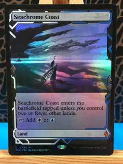 MTG - Seachrome Coast. Zendikar Rising Expeditions. Foil - Blue / White Mythic. - Image 1