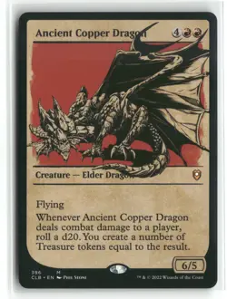Ancient Copper Dragon 396 Showcase Battle for Baldur's Gate CLB MTG Magic - Image 1