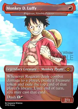 MTG ONE PIECE - Ragavan, Nimble Pilferer - Fanart Style - EDH / Playtest - Image 1