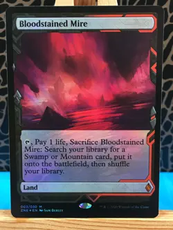MTG - Bloodstained Mire. Zendikar Rising Expeditions. Foil - Mythic - Red Land. - Image 1