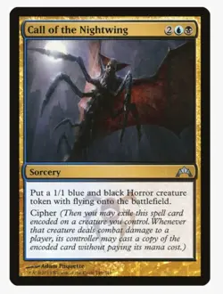 Call of the Nightwing #149 Gatecrash Magic Card in a Protective Sleeve - Image 1