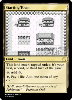 MTG POKEMON - Pallet / Starting Town - Fanart Borderless Style - EDH / Playtest - Image 1