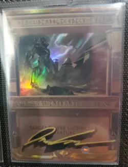 MTG FOIL MASTERPIECE INVOCATIONS DIABOLIC EDICT SHADOW SIGNED BY ARTIST - Image 1