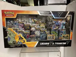 Pokemon TCG Lucario V & Tyranitar V Heavy Hitters Premium Collection Exclusive - Image 1