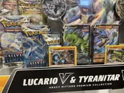 Pokemon TCG Lucario V & Tyranitar V Heavy Hitters Premium Collection Exclusive - Image 5