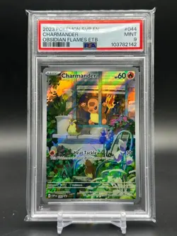 PSA 9 CHARMANDER 2023 EN-SV OBSIDIAN FLAMES ETB BLACK STAR PROMO #044 POKEMON - Image 1