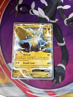 Manectric EX World Championship ULTRA RARE 23/119 Pokemon Xy Phantom Forces LP - Image 1