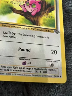 Jigglypuff 54/64 1st Edition NM Near Mint Jungle Set Non-Holo Pokemon Card - Image 3