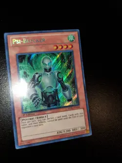 Yugioh 2010 Psi-Blocker SCR Holo Bleed 🩸 1st Ed. STBL-EN086 Moderate Play - Image 2