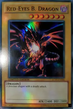 Yugioh 2010 Red-Eyes B. Dragon UR Holo Bleed 🩸Limited Ed. LC01-EN006 Near Mint - Image 1