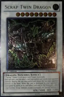 Yugioh 2010 Scrap Twin Dragon UTR 1st Ed. STBL-EN044 Near Mint - Image 1