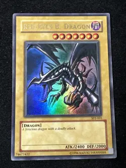 Red Eyes Black Dragon Card SDJ-001 Holo Yugioh TCG Starter Deck Joey Lp A2 - Image 1