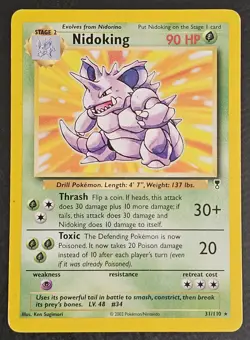 Nidoking (31/110) Rare 2002 Legendary Collection Pokemon Card - Image 1