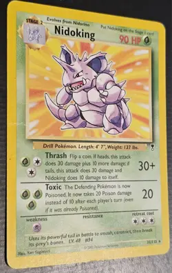 Nidoking (31/110) Rare 2002 Legendary Collection Pokemon Card - Image 3