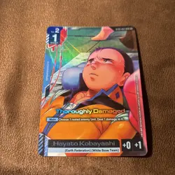 Gundam Card Game ST01-012 C+ Thoroughly Damaged Alt Art NM - Image 1