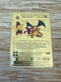 Pokemon Charizard 120HP Gold Foil 🔥card 4/102 Near Mint /Mint Textured - Image 1
