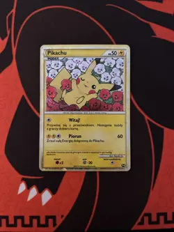 Pikachu Polish PW Rare Holo 2010 Pokemon Card World Collection - MP/DMG - Image 1