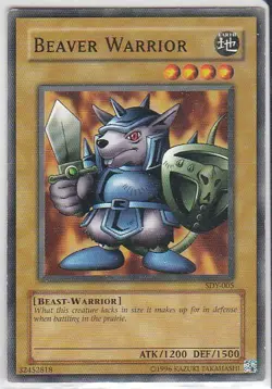 Yugioh - Konami - Yu-Gi-Uh! - Beaver Warrior - SDY-005 - Trading Card - Image 1