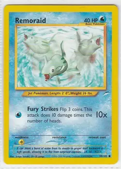 M) Pokemon Nintendo GAMEFREAK Collector Trading Card Remoraid 80/105 40HP - Image 1
