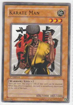 M) Yugioh - Konami - Yu-Gi-Uh! - Karate Man - SDJ-013 - Trading Card - Image 1