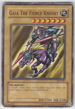 Yugioh - Konami - Yu-Gi-Uh! - Gaia the Fierce Knight - SDY-007 - Trading Card - Image 1