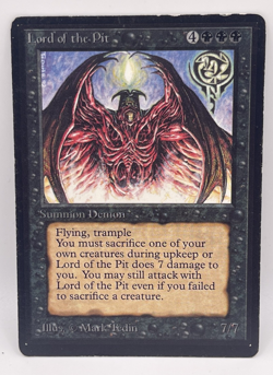 MTG LORD OF THE PIT BETA VERY LIGHT WEAR MAGIC THE GATHERING - Image 1