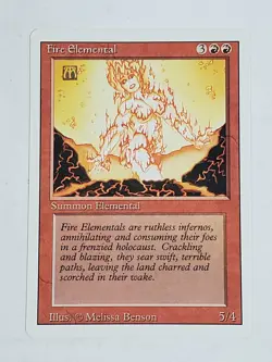 MTG Fire Elemental (Revised/Red/U) - BGM - Image 1