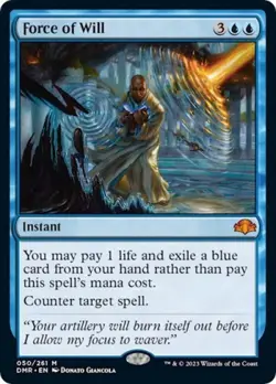 MTG English Force of Will NM Foil Dominaria Remastered - Image 1