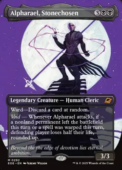 MTG Edge of Eternities *FOIL* TRIUMPHANT BORDERLESS M Alpharael Stonechosen 0292 - Image 1
