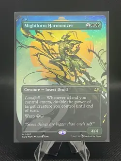 MTG Edge of Eternities *FOIL* TRIUMPHANT BORDERLESS R Mightform Harmonizer #0297 - Image 1